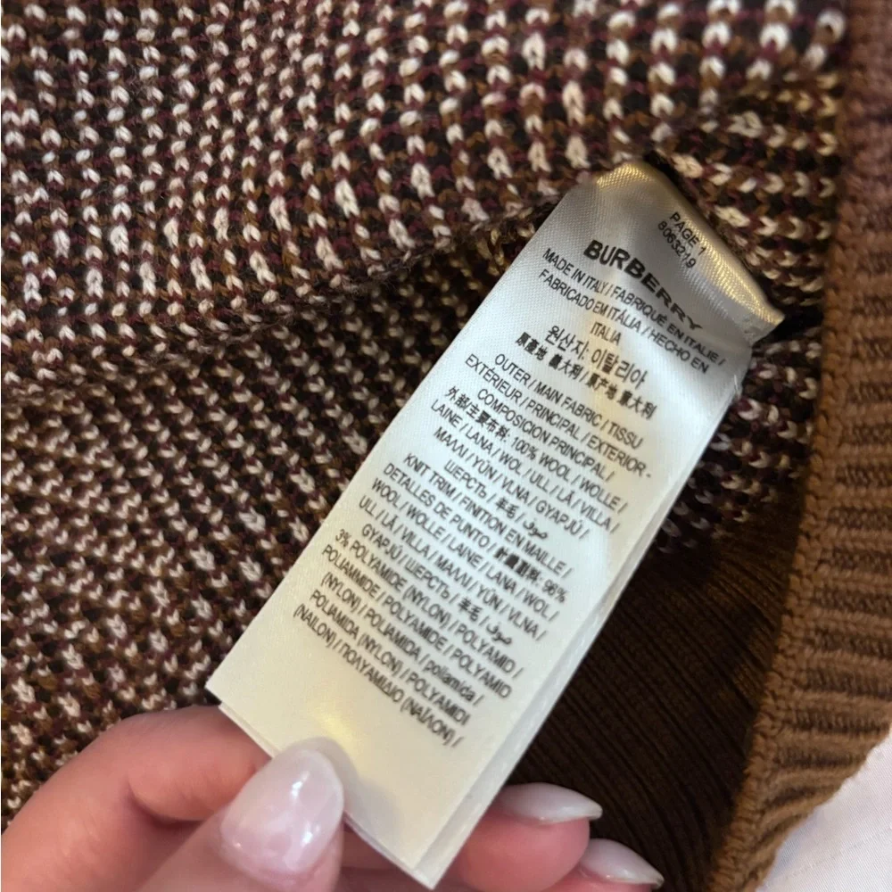 Burberry Tan Checkered Cardigan Women's - Picture 8 of 11